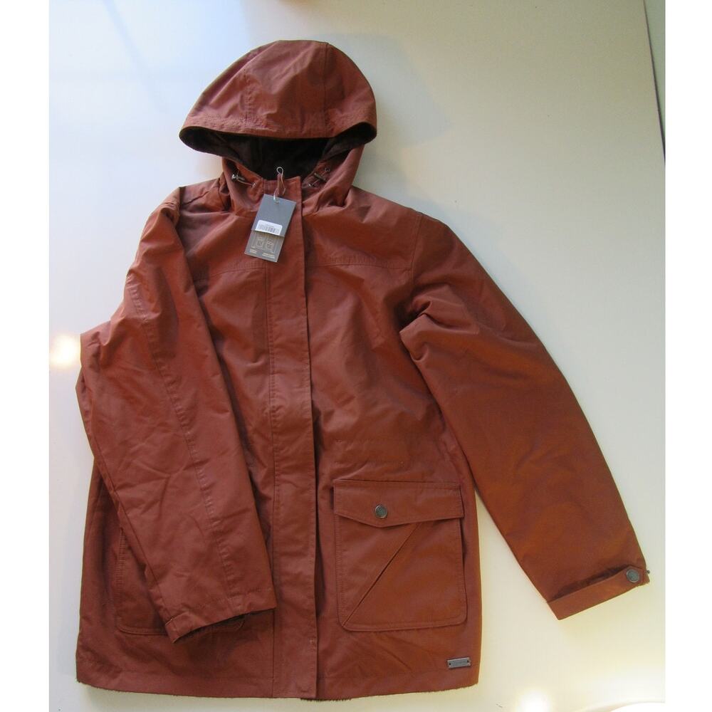 Natural Reflections Windresistant Waterproof Reversible Lined Rust Parka Women L